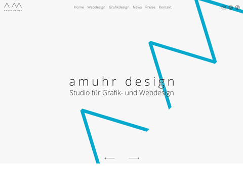 Die Website von amuhr design - Studio für Grafik- und Webdesign